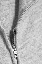 Light Grey Melange - Relaxed Knitted Zip Hoodie - 5