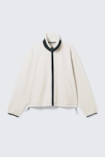 Blanc - Veste polaire zippée coupe ample - 3