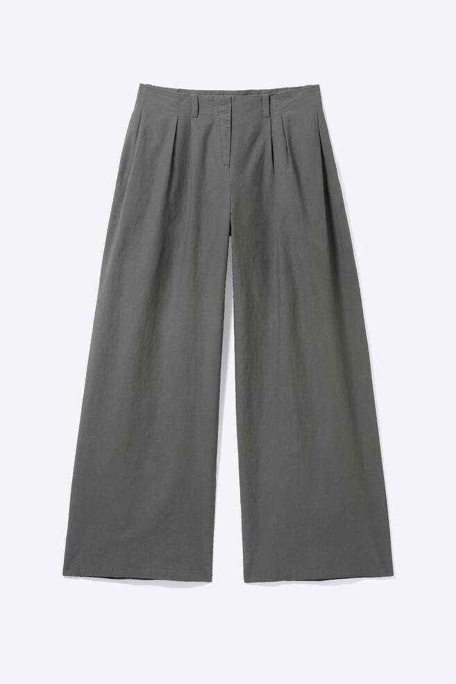 Aya Pleated Trousers - Gris oscuro/Negro - 1