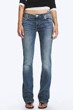 Seahorse Blue - Mittelblau - Luna Low Waist Skinny Bootcut Jeans - 1
