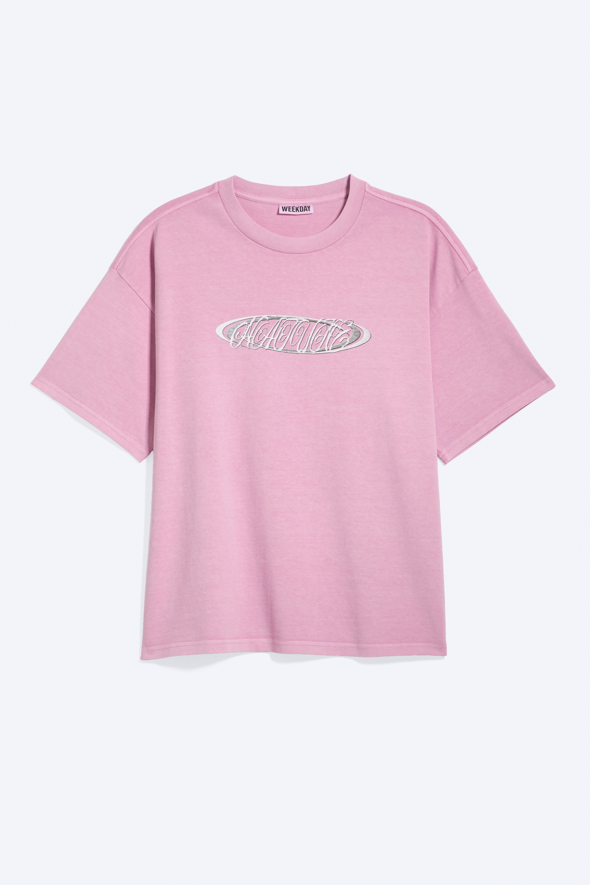 Bedrucktes kastiges T-Shirt-Pink