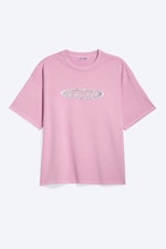 Pink - Boxy Printed Graphic T-shirt - 4