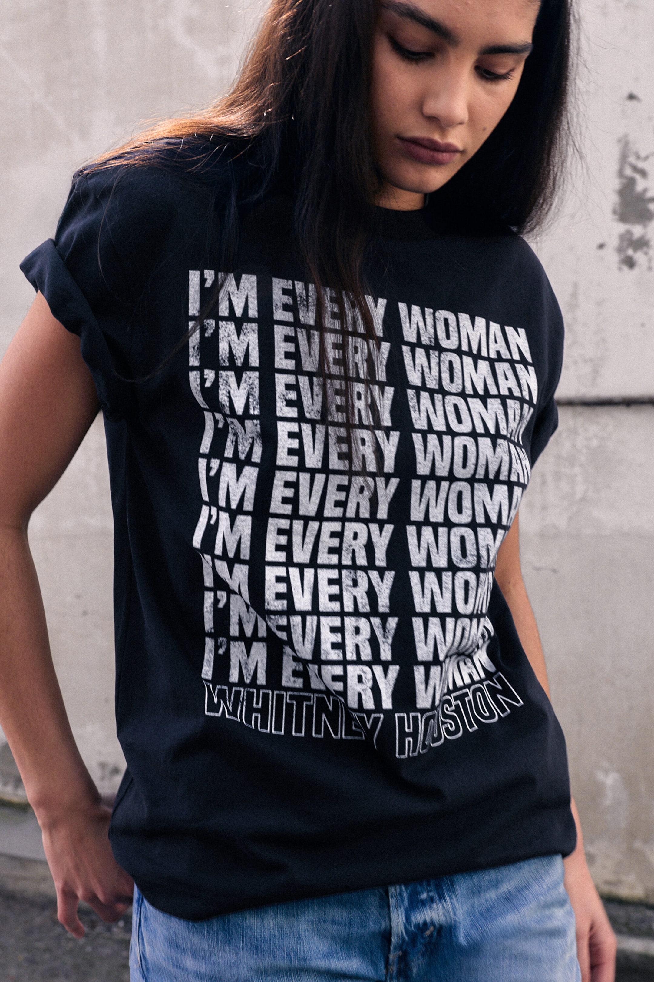 Black - Whitney printed tee - 2