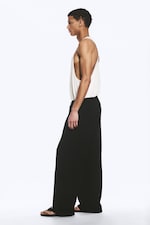 Black - Wide Pyjama Cotton Trousers - 2