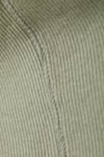 Dimmig khakigrön - Ribbad Mock Neck T-shirt - 1