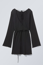 Black - Fahra Open Back Mini Dress - 0