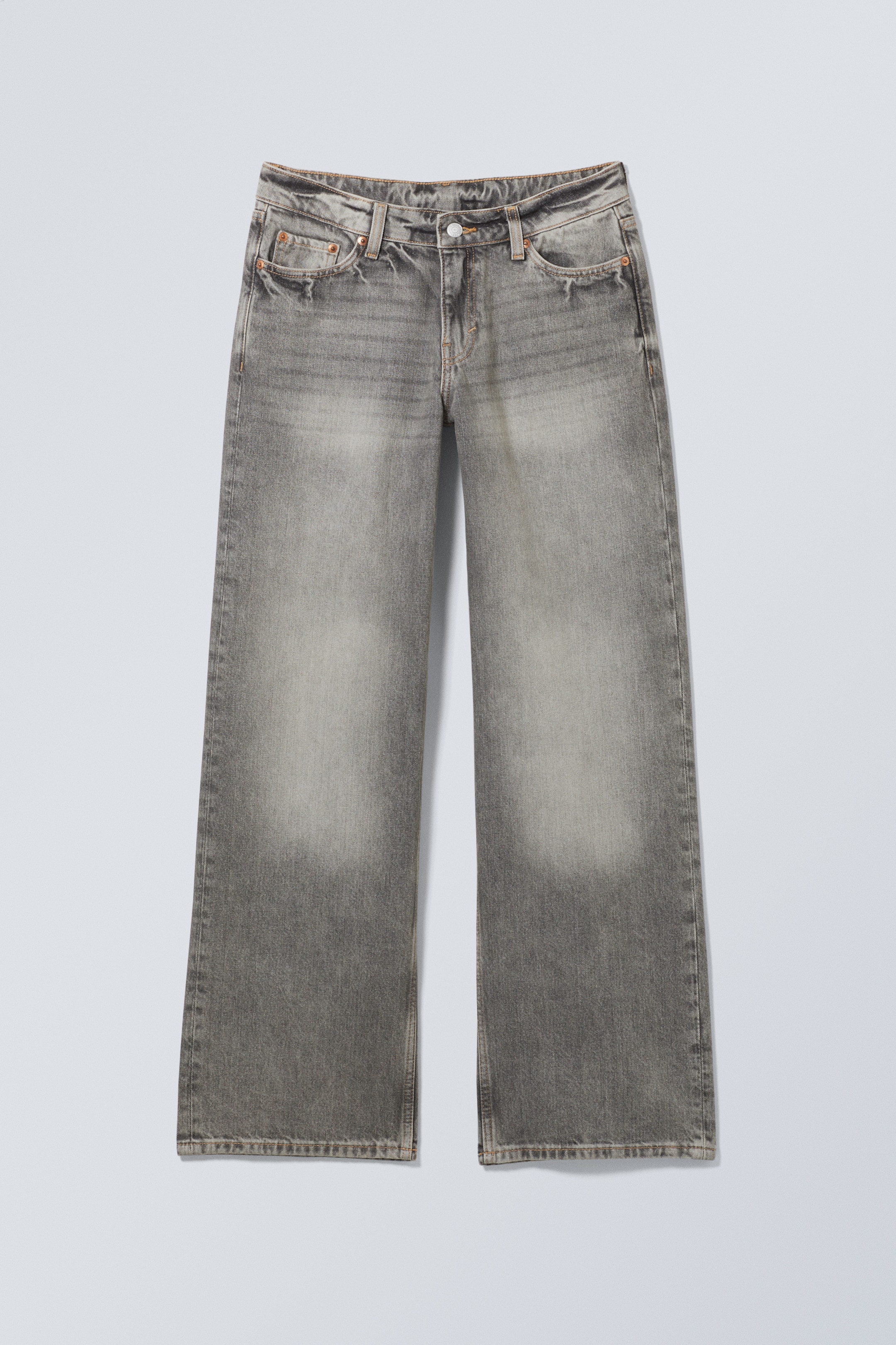 Προβολή μεγαλύτερης εικόνας: Ample Low Rise Loose Wide Leg Jeans - Canyon Grey - Medium Grey - Ladies | H&M GR 1