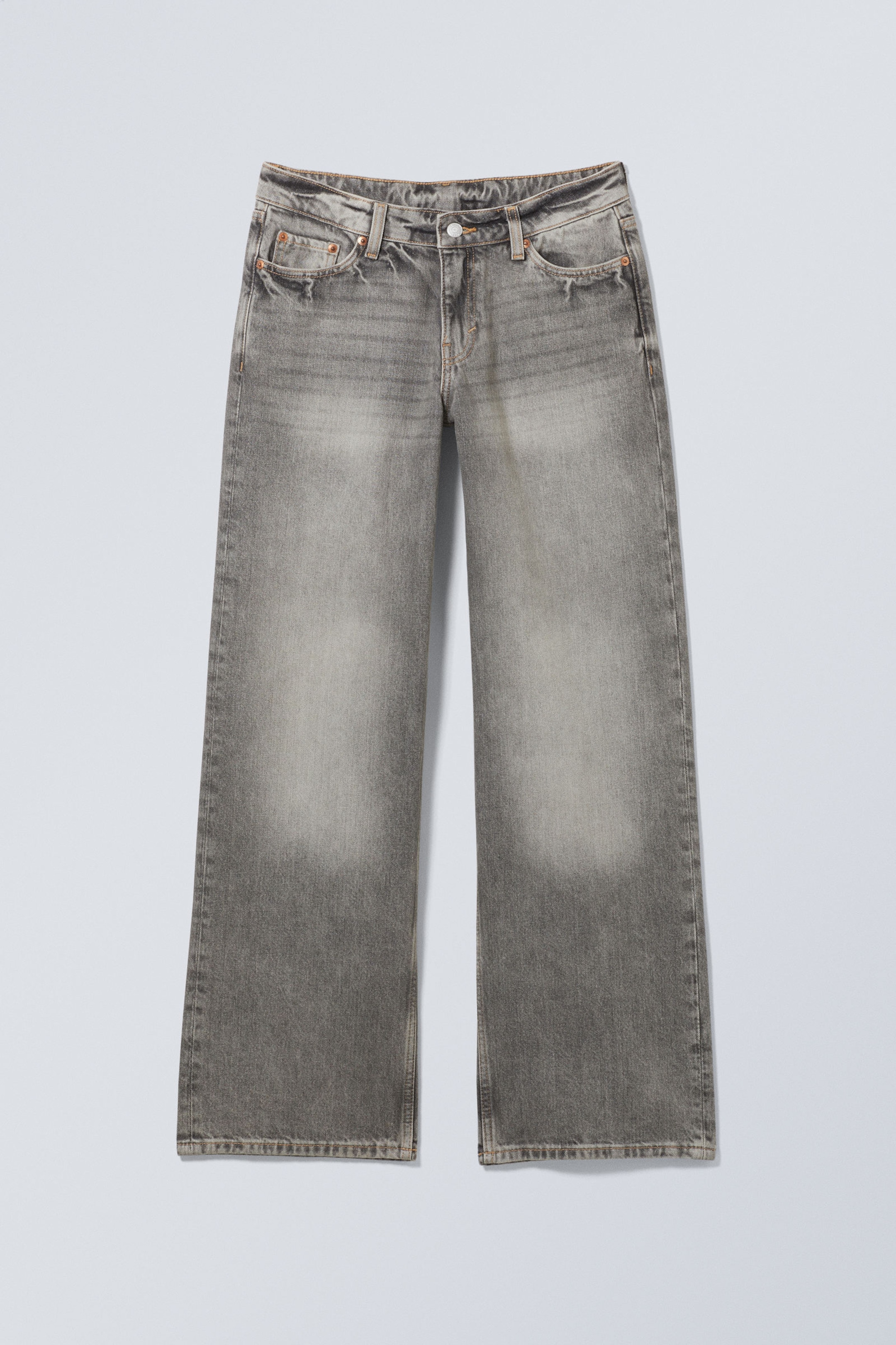 Canyon Grey - Mittelgrau - Ample Low Waist Loose Wide Leg Jeans - 5