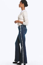 Summit Blue - Mørk blå - Katsumi lavt liv frynset utsvingte jeans - 0