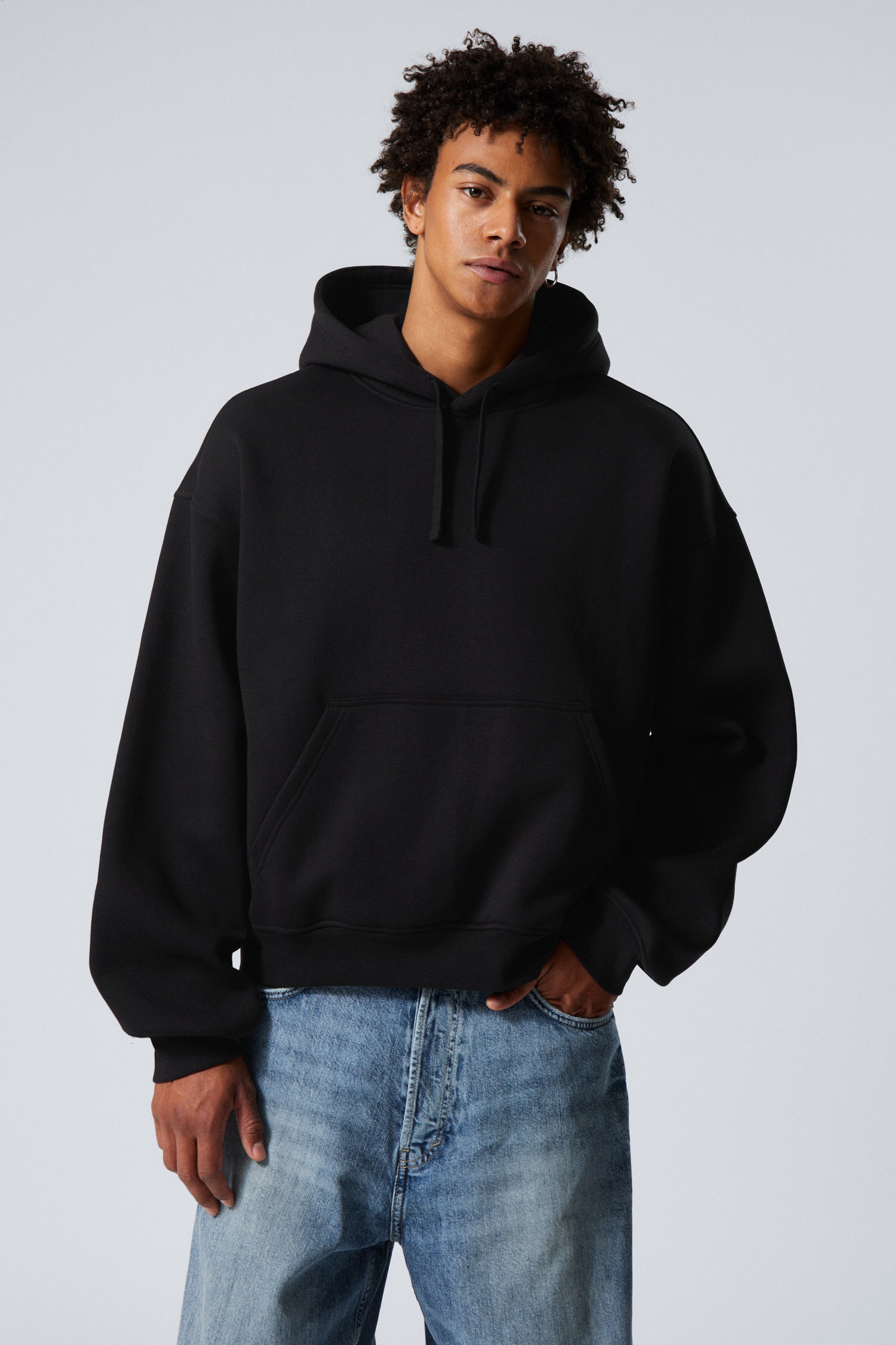 #272628 - Boxy-Hoodie aus schwerem Fleecestoff - 1