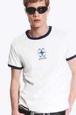 Weiß - "Beats"-Print - Graphic T-Shirt - 2