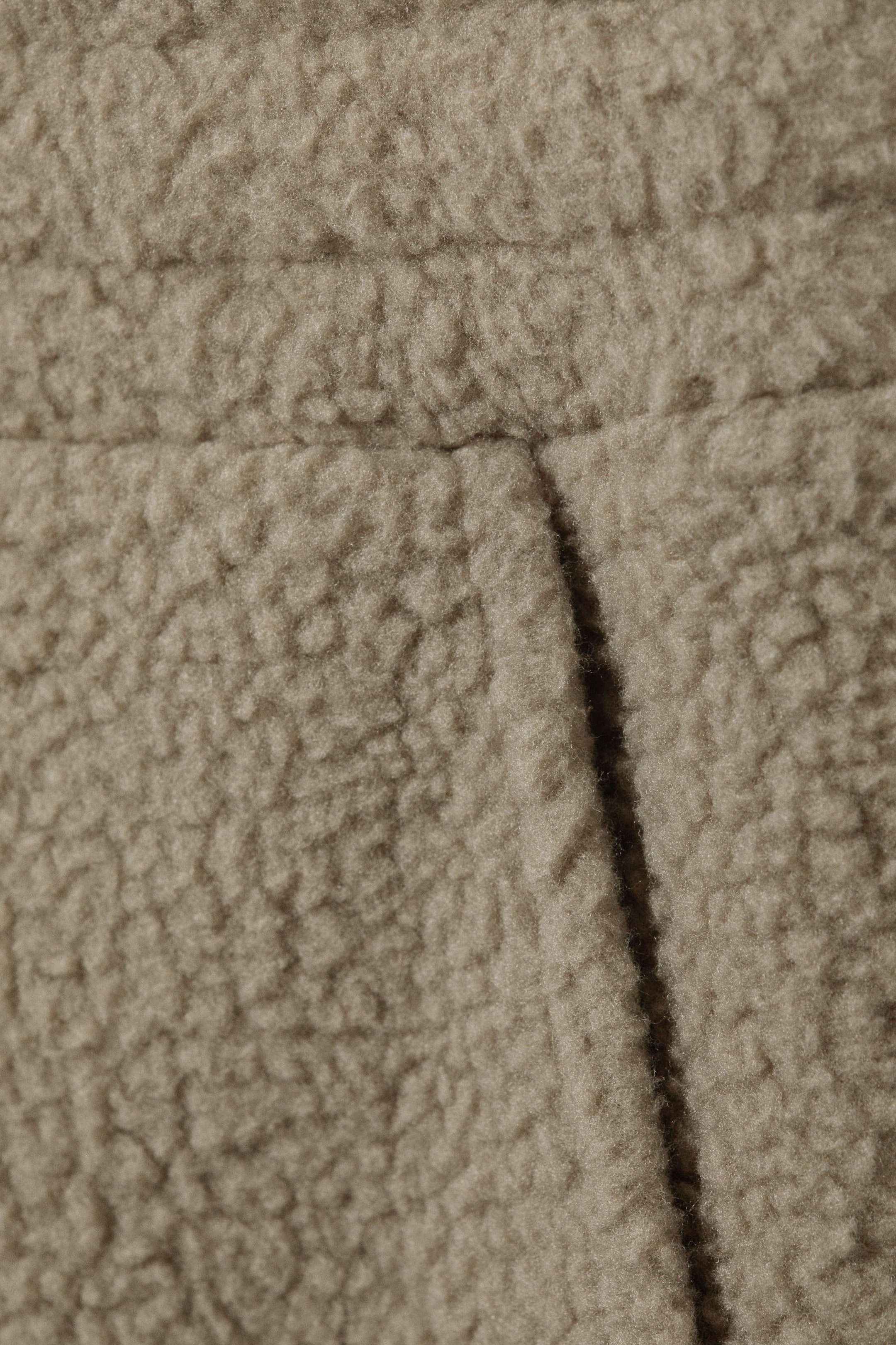 Beige - Locker geschnittene Fleecehose - 2