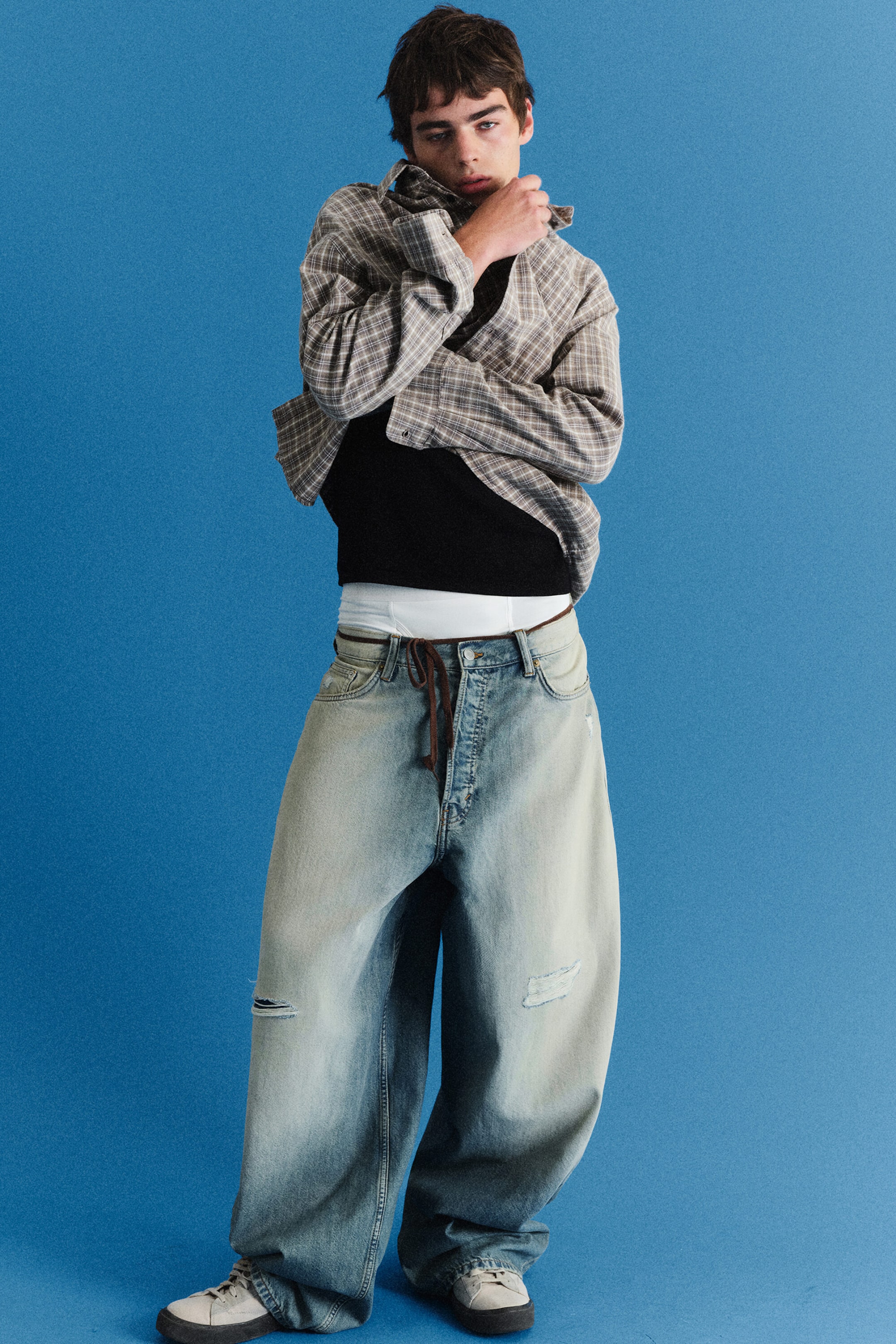 Honey Blue - Medium Blue - VOID LOW RISE LOOSE BAGGY JEANS - 0