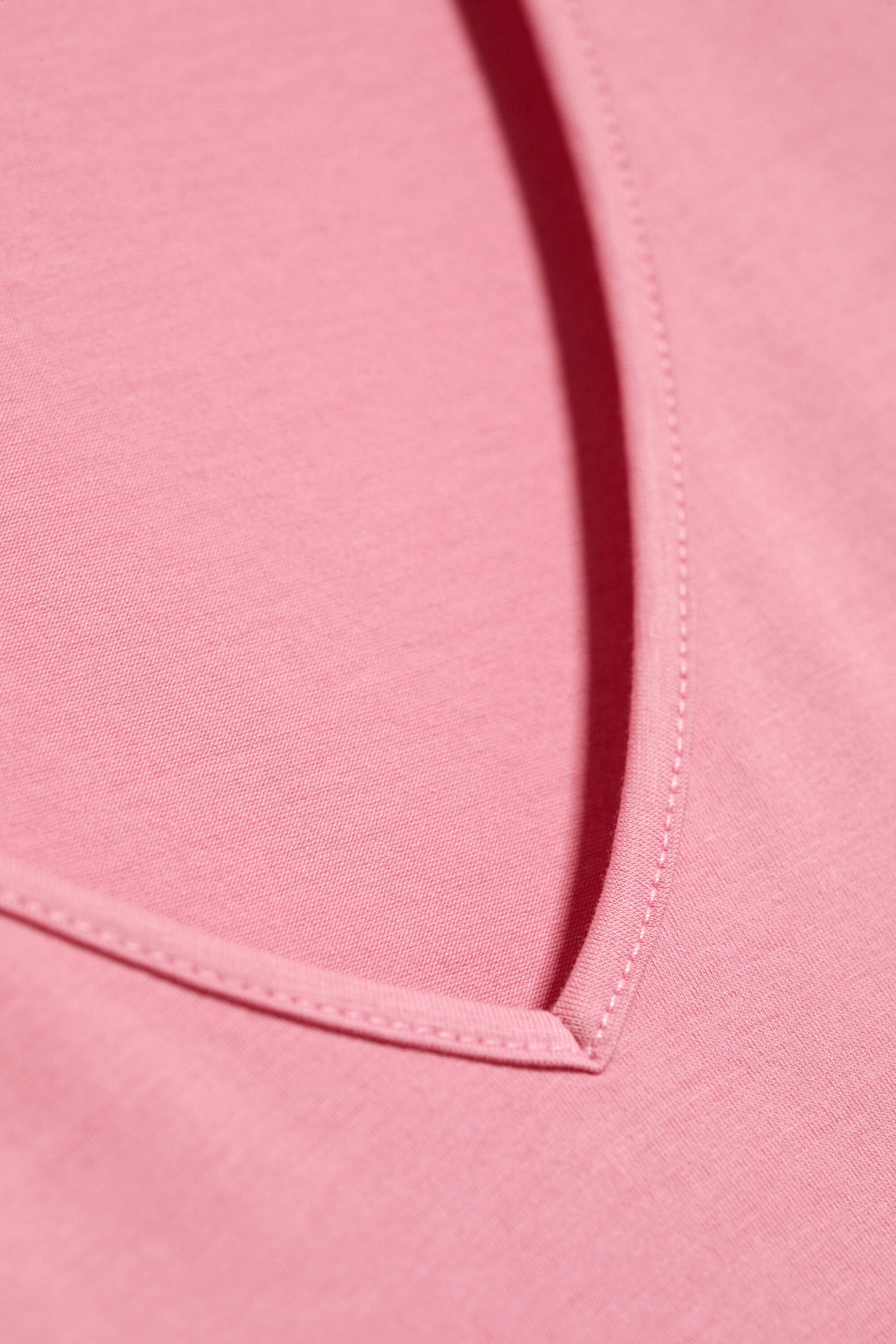 Pink - Slim V‑Neck Jersey Top - 5