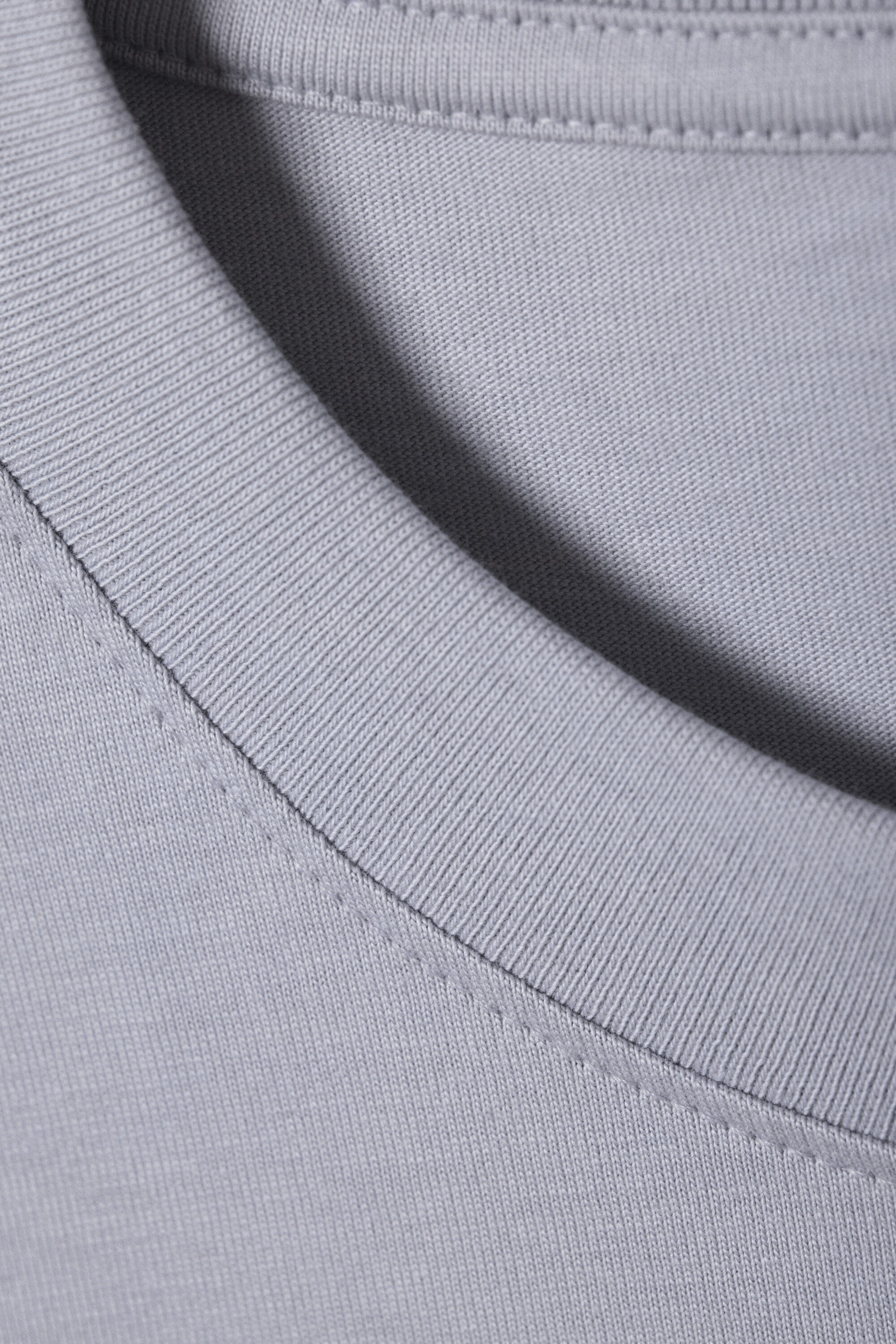 Bleu clair cendré - T-shirt carré classique - 2