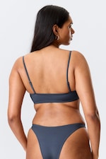 Dark Blue - Scoop Neck Bikini Top - 4