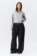 Black - Loose Long Heavyweight Sweatpants - 0