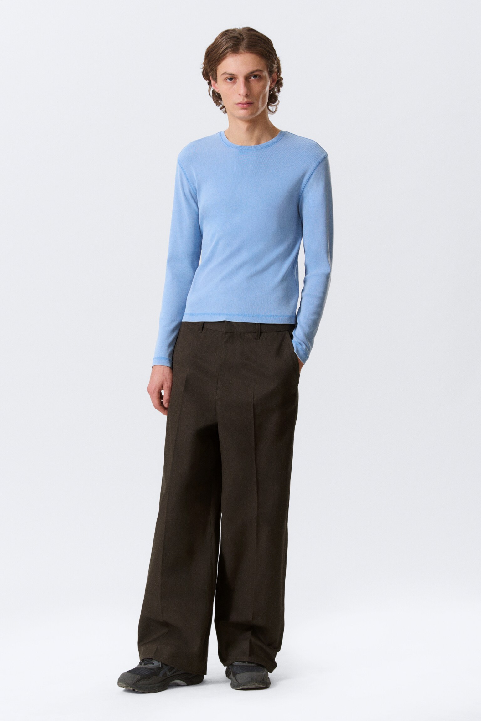 Emil Loose Fit Chino Trousers - Donkerbruin/Zwart - 1