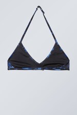 Midnight Flower - Bedrucktes Neckholder-Bikinitop - 1