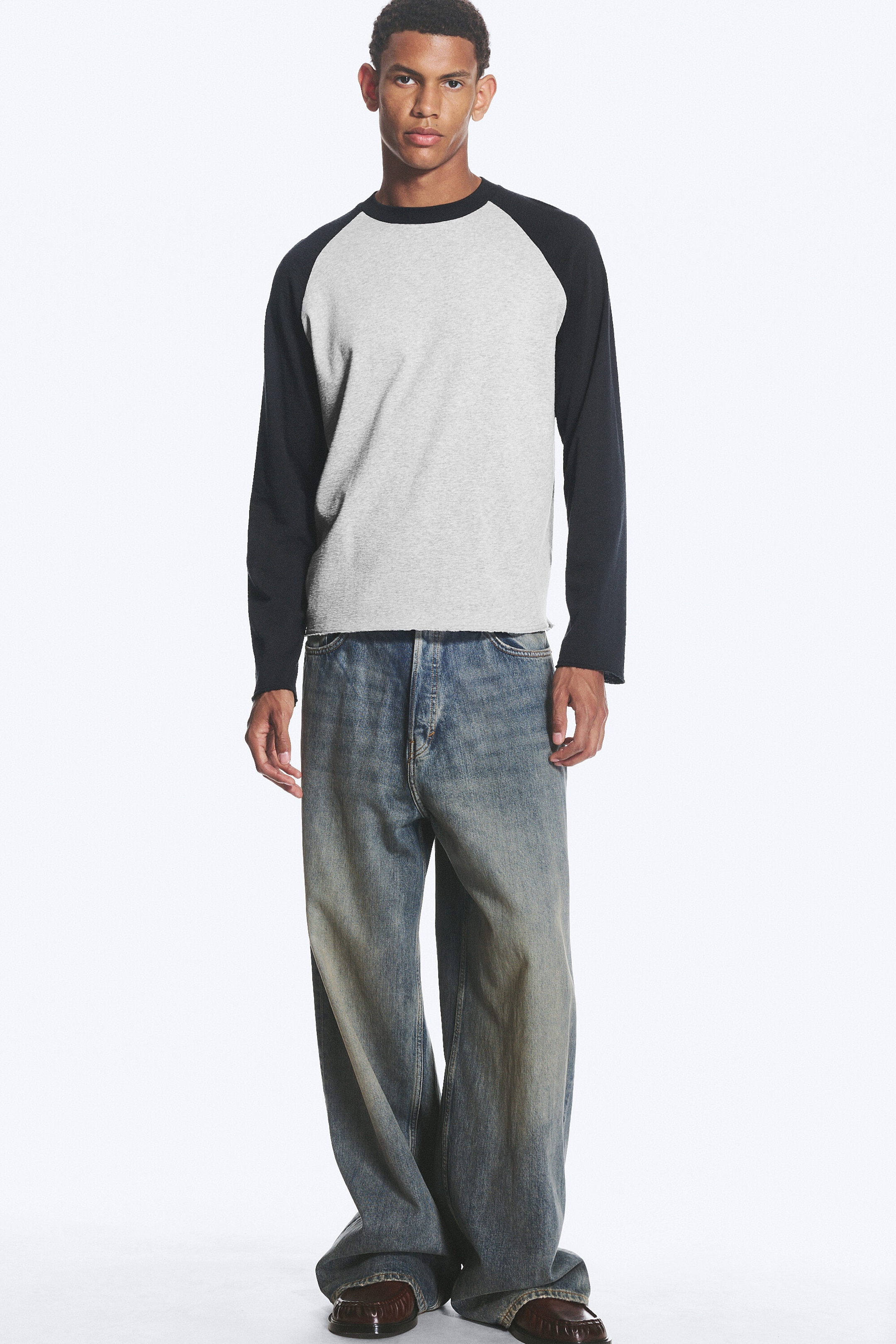 Grey Melange/Black - RAGLAN LONG-SLEEVE - 2