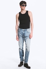 Blue Horses - Medium Blue - Orion rett slim-fit-jeans med mellomhøyt liv - 0