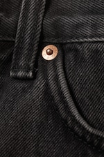 Tuned Black - Black - Space Relaxed Mid-thigh Denim Shorts - 1