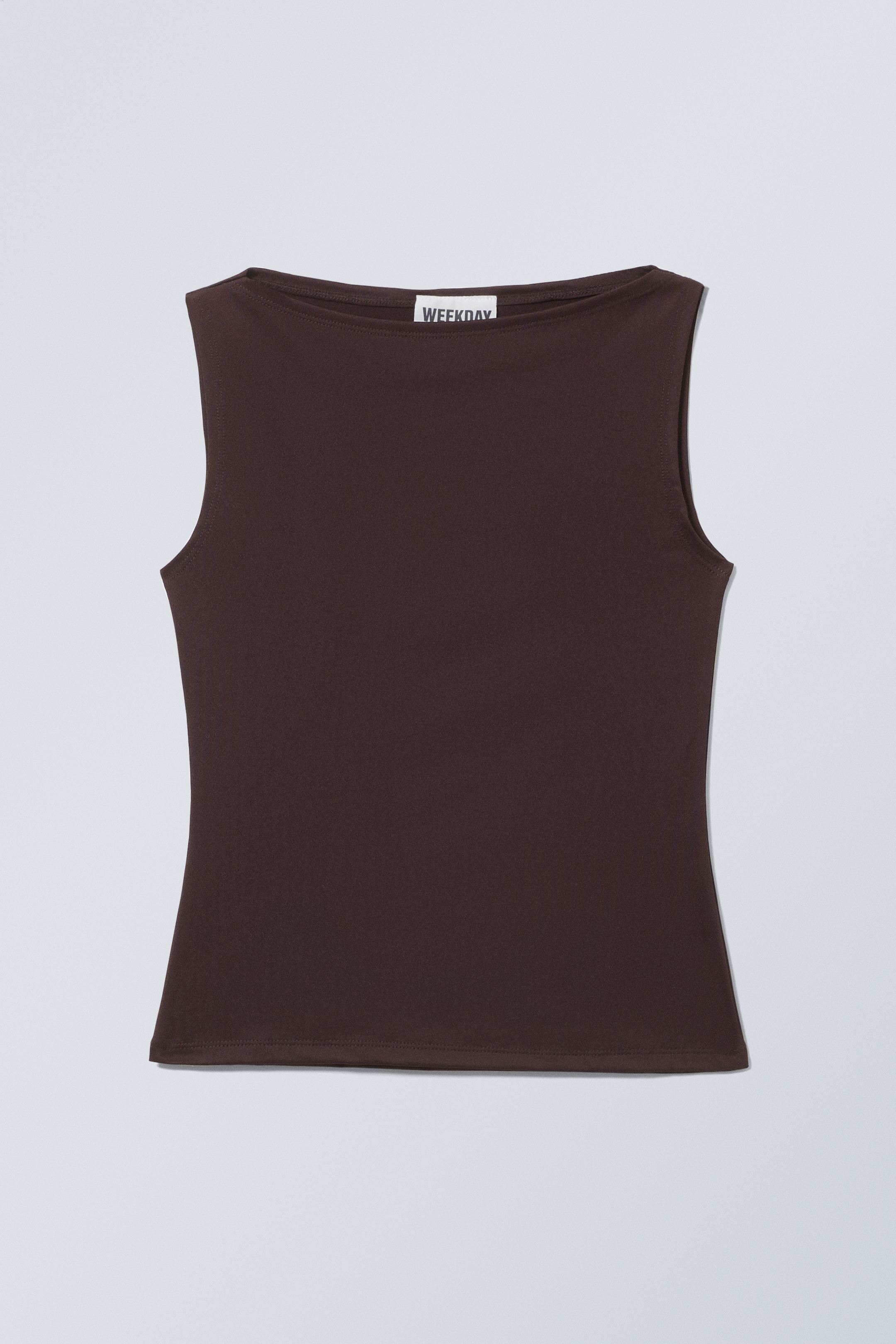 Zobrazit větší obrázek: Annie Sleeveless Boat-Neck Top - Dark Plum - ŽENY | H&M CZ 1