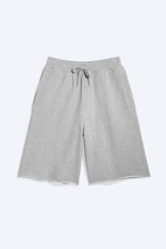 Hellgrau meliert - Weite Jersey-Skater-Shorts - 3