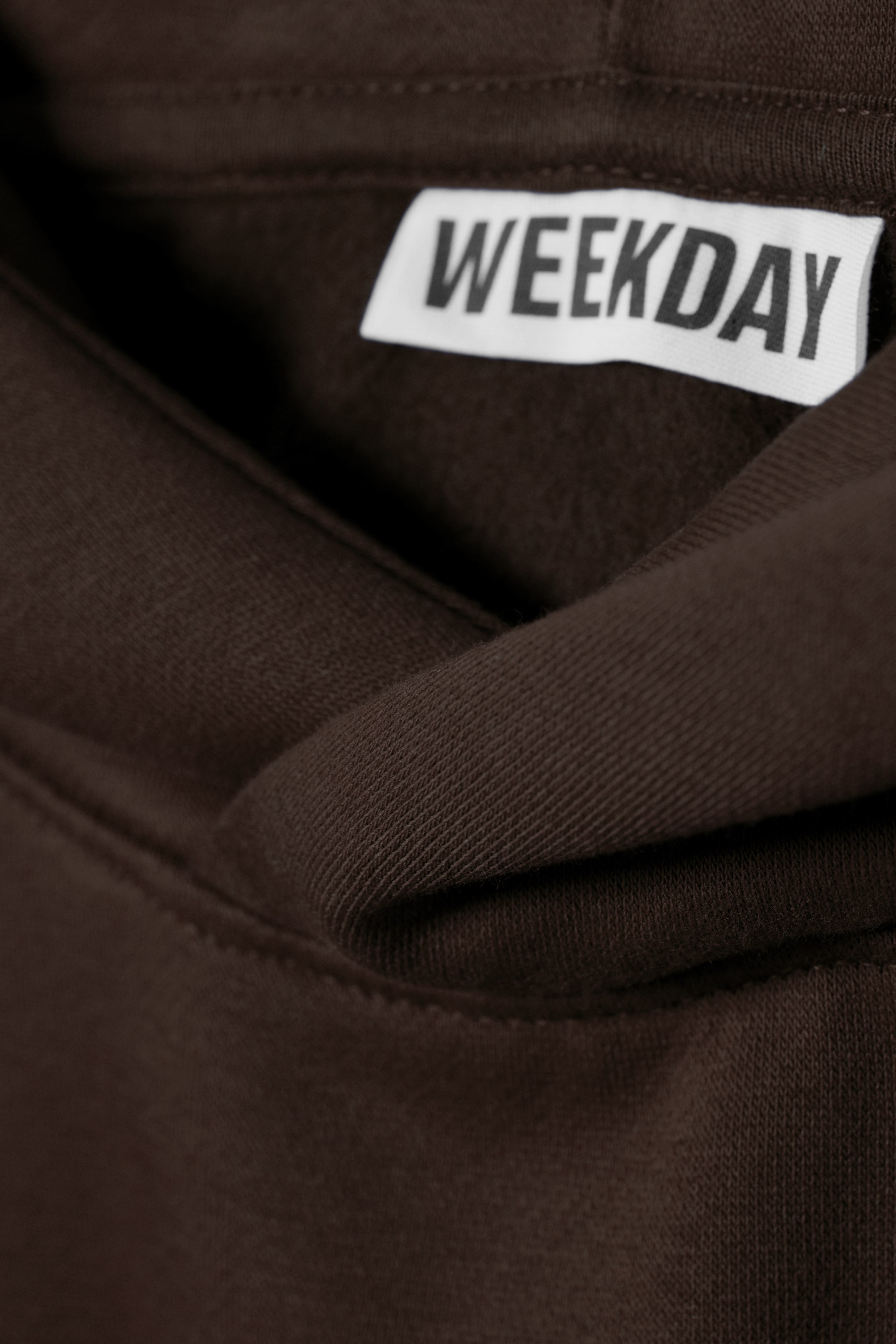 Visa större bild: Oversized hoodie i kraftig bomullsfleece - Mörkbrun - DAM | H&M FI 5