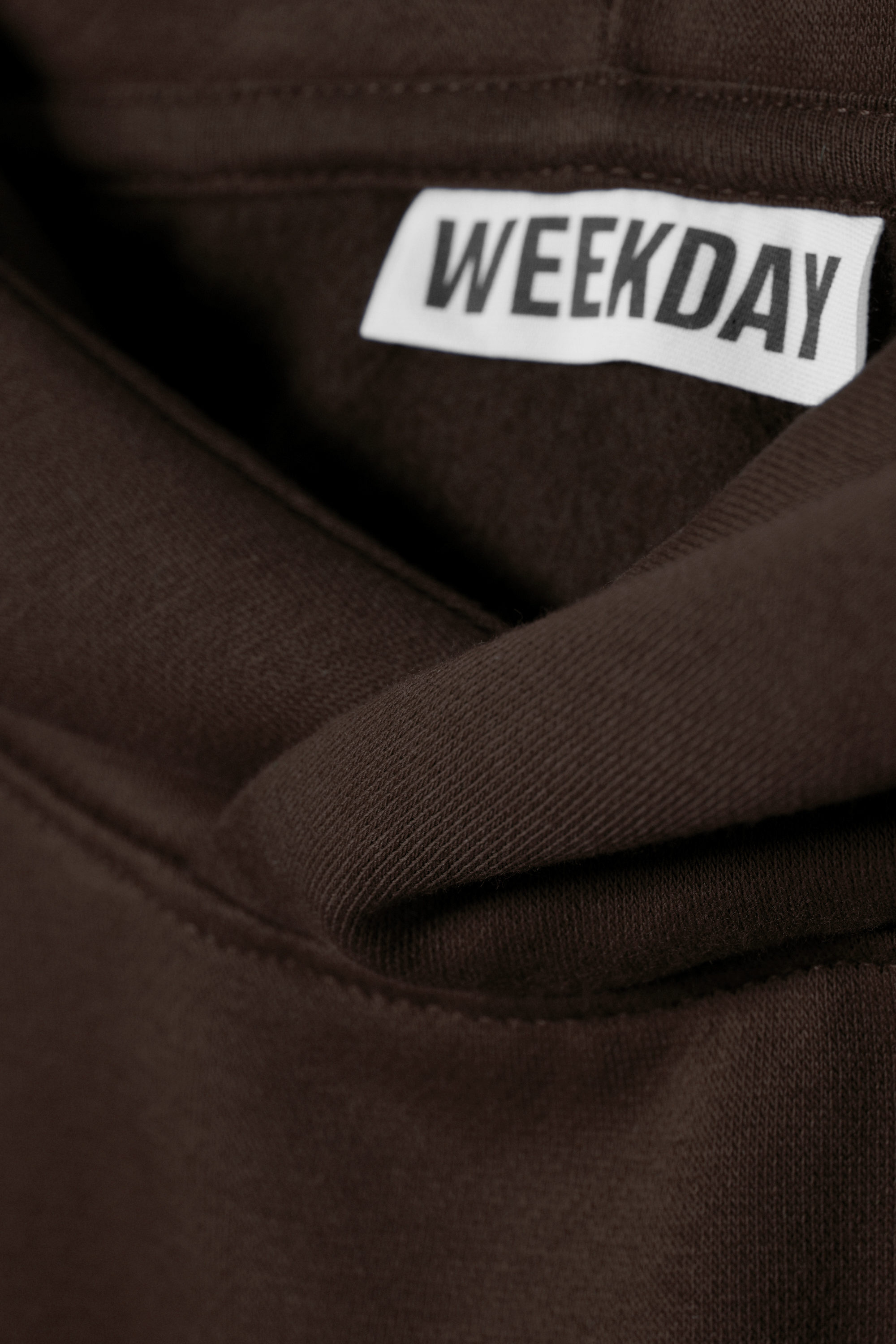 Dunkelbraun - Oversized Hoodie aus schwerem Baumwollfleece - 4