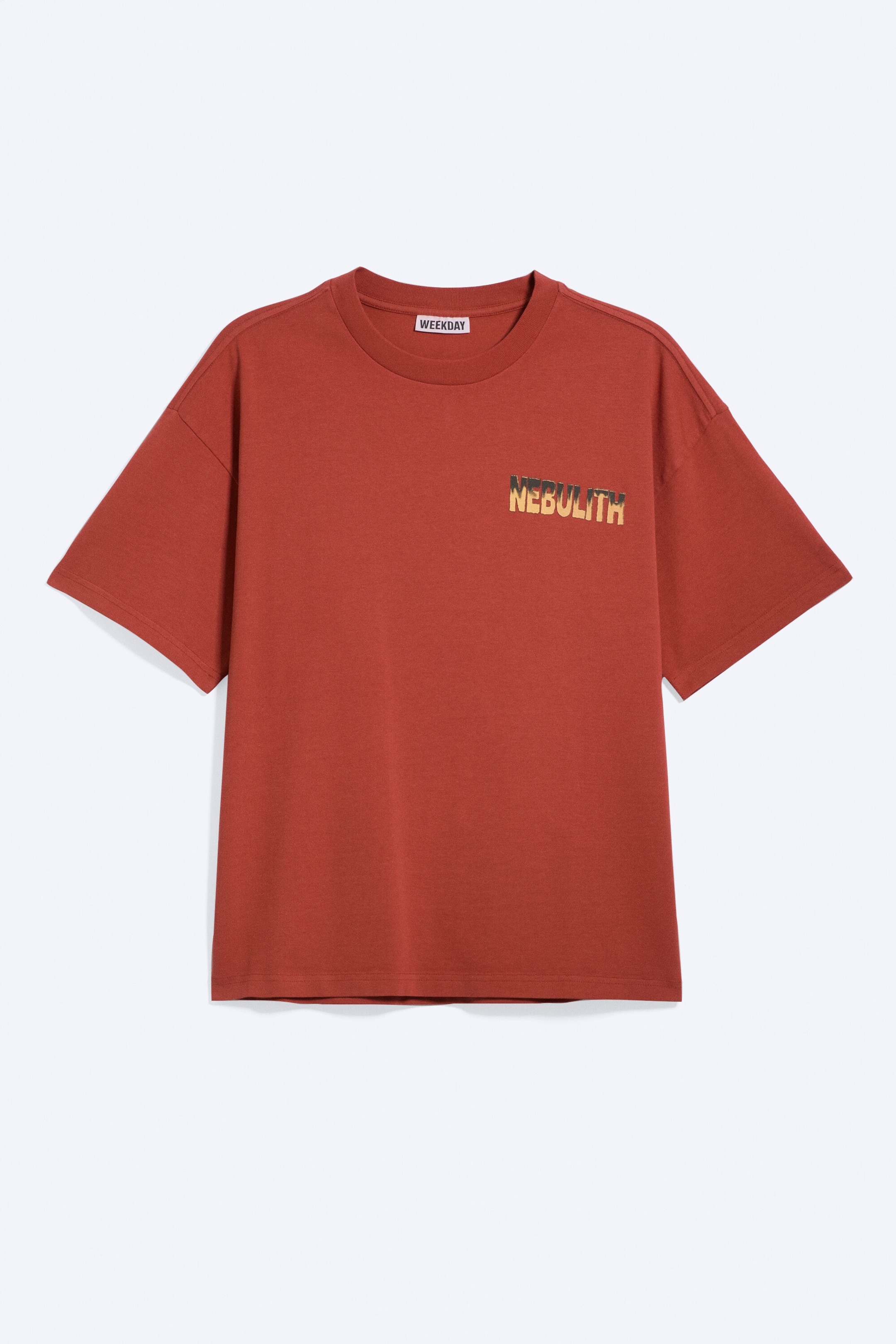 Red - Nebulith - Boxy Printed Graphic T-shirt - 4