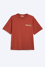 Red - Nebulith - Boxy Printed Graphic T-shirt - 4