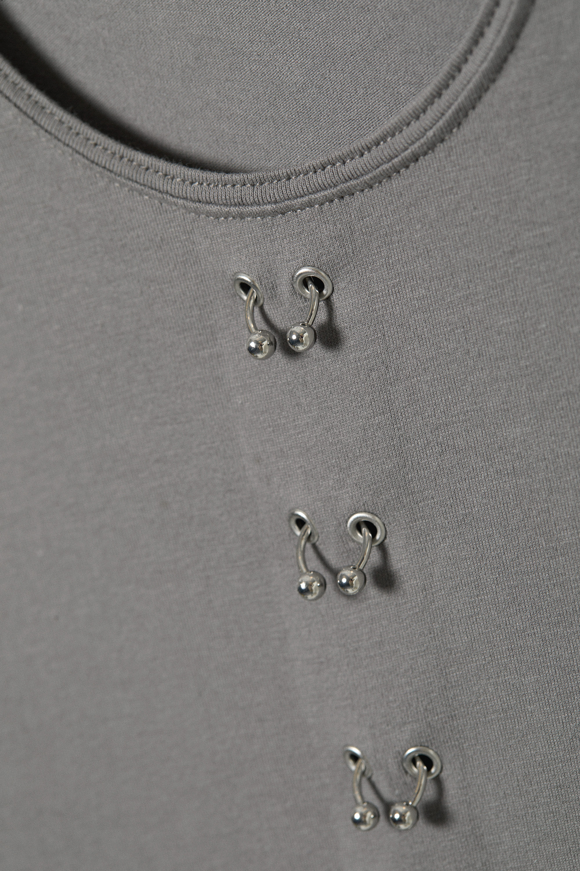 Gris - Haut à manches longues percé - 3