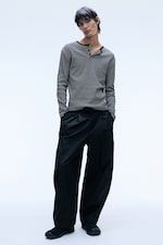 Schwarz - Felix Barrel-Chinohose - 0