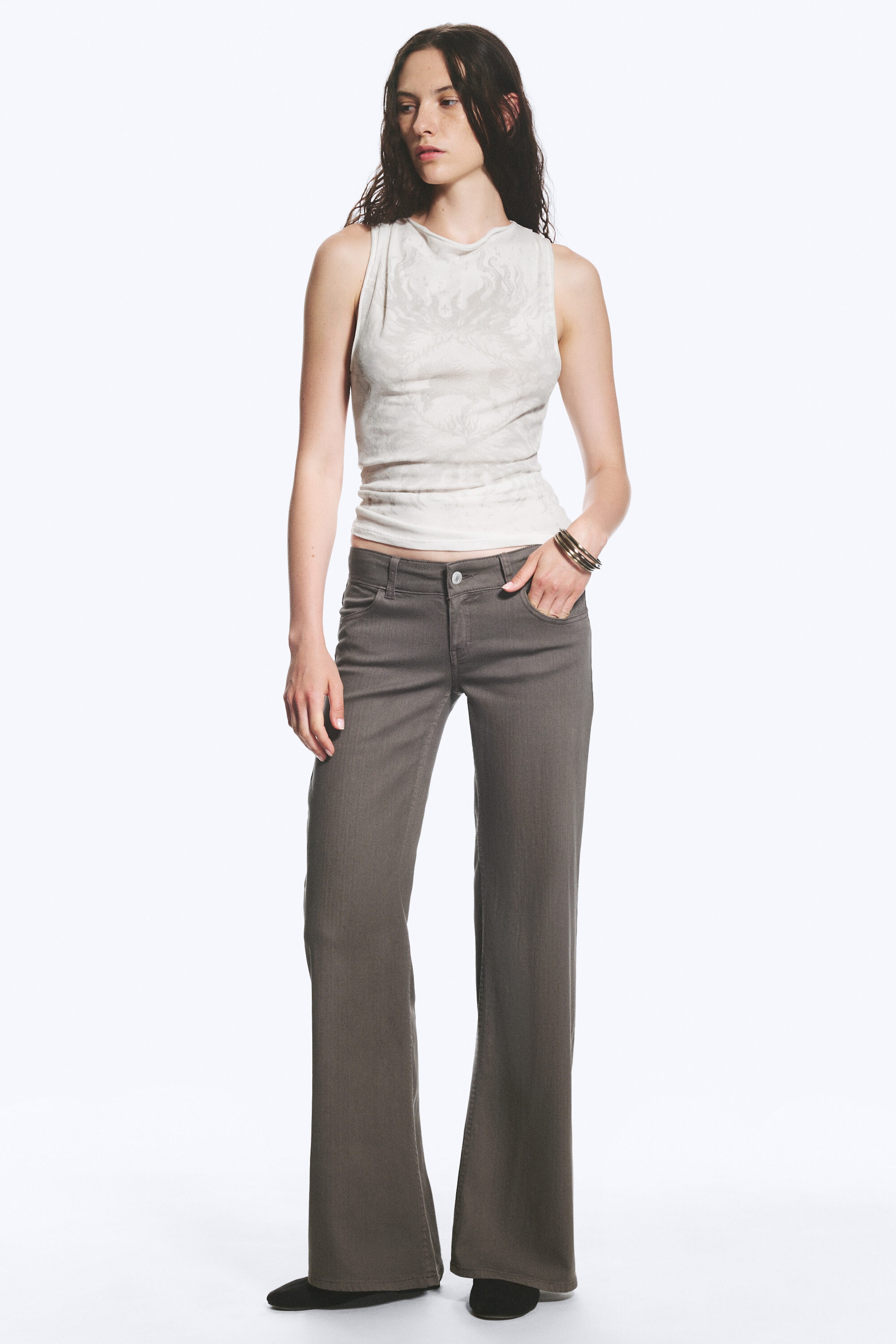 Weiß - Pferdeprint - Bedrucktes Tanktop - 2