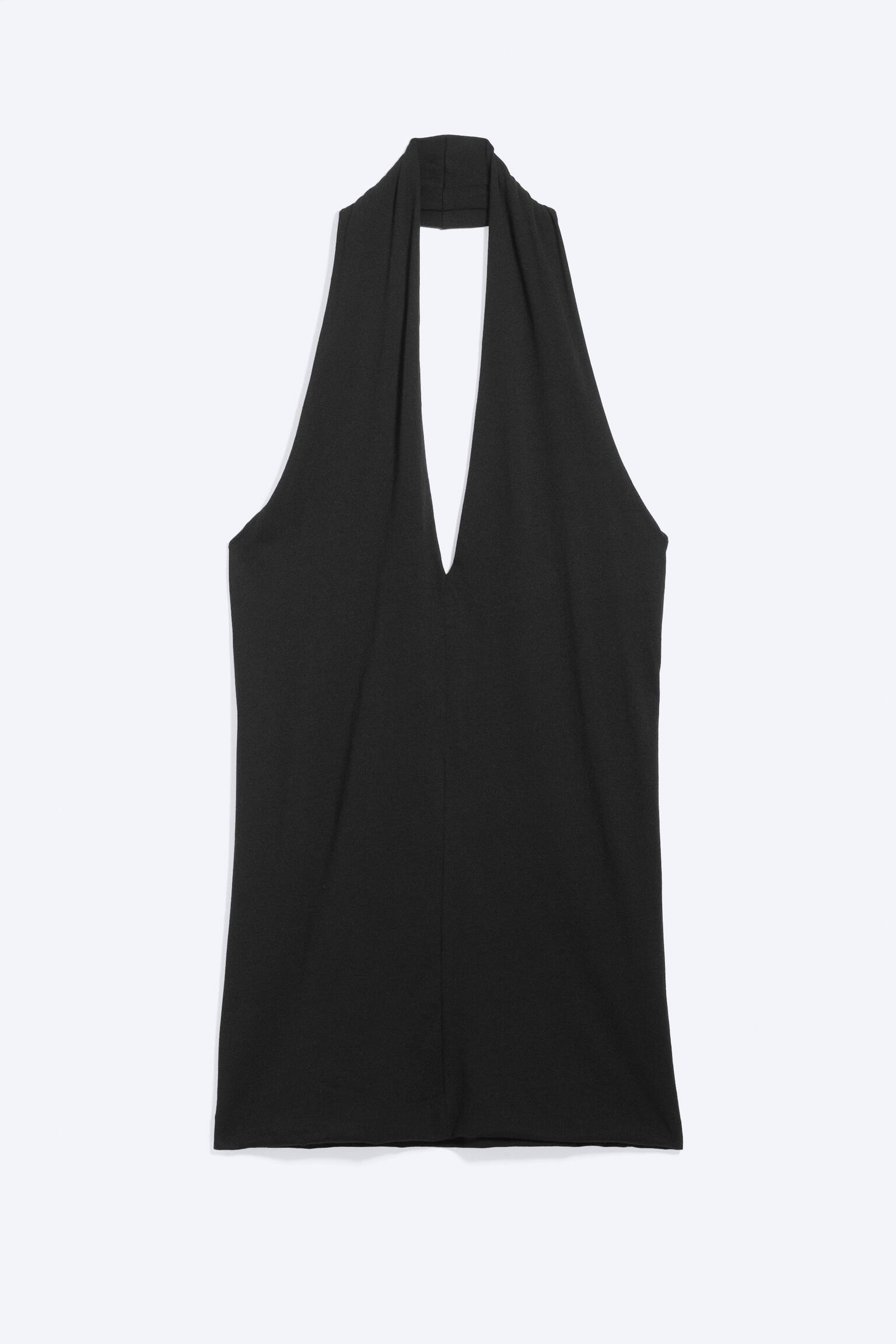 Minivestido con escote halter - Negro - 2