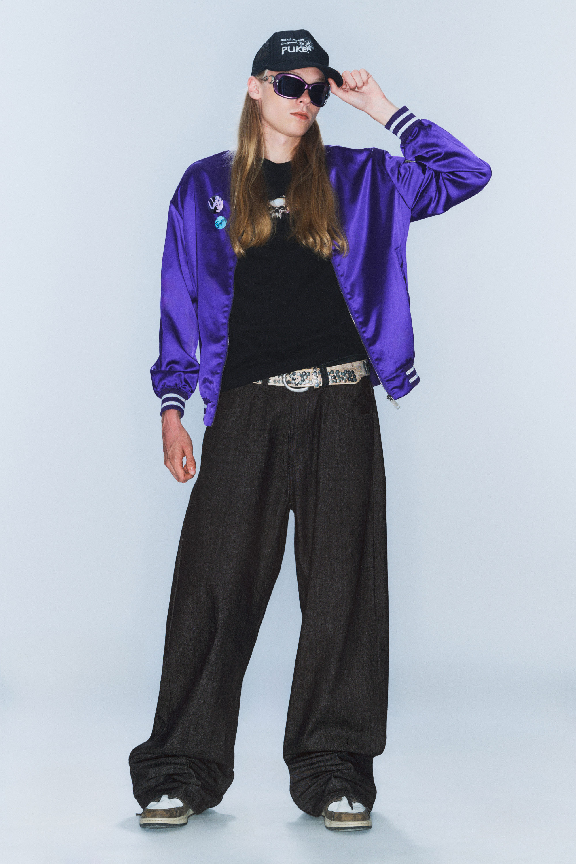 Extra Black Rinse - Looser Regular Waist Loose Straight Jeans - 1
