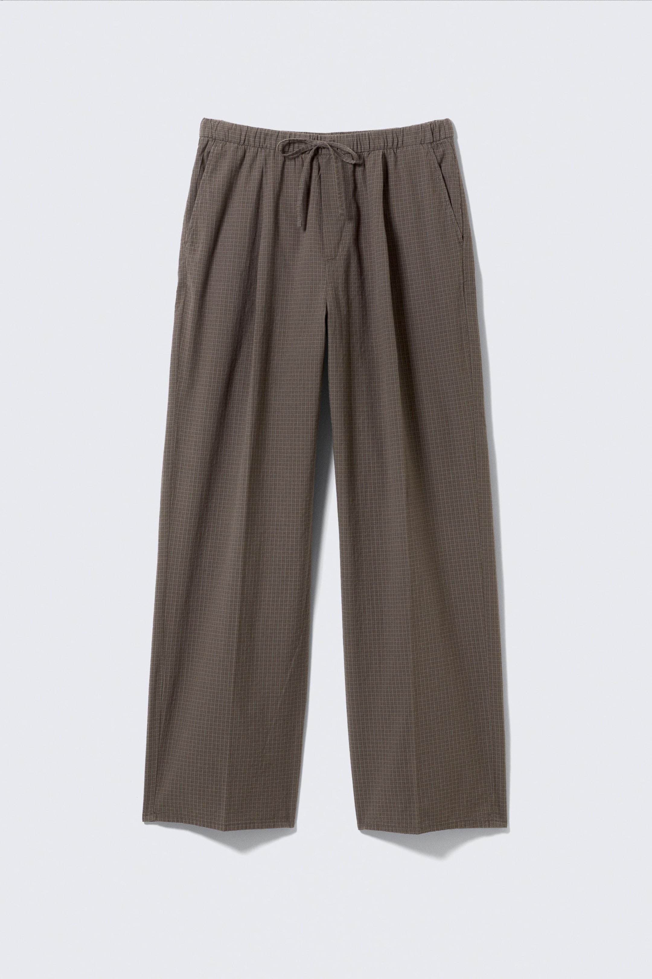 #484240 - Checked Loose Cotton Trousers - 2