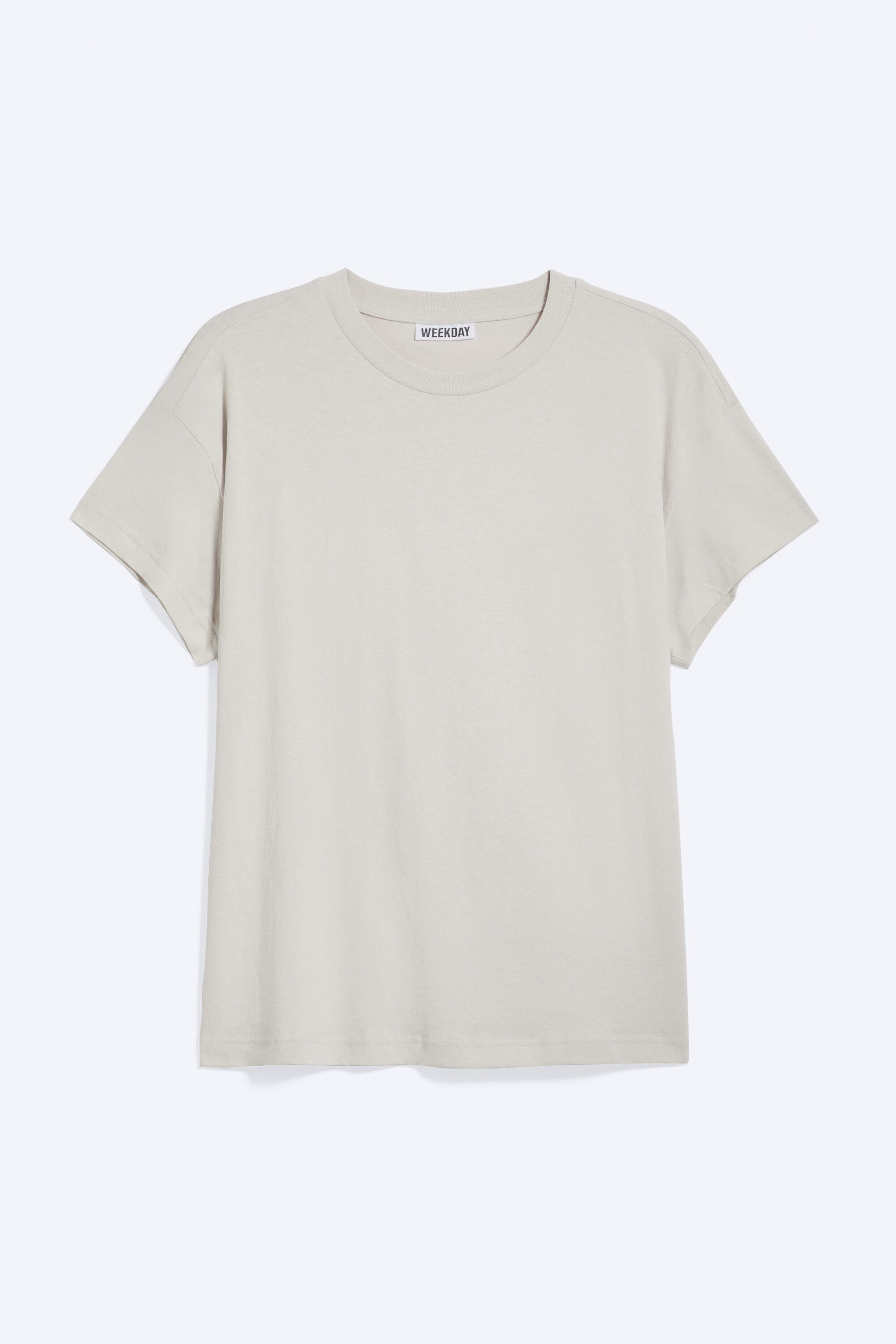 Helles Maulwurfsgrau - Boxy T-Shirt aus Baumwolle mit Flügelärmeln - 4