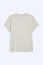 Helles Maulwurfsgrau - Boxy T-Shirt aus Baumwolle mit Flügelärmeln - 4