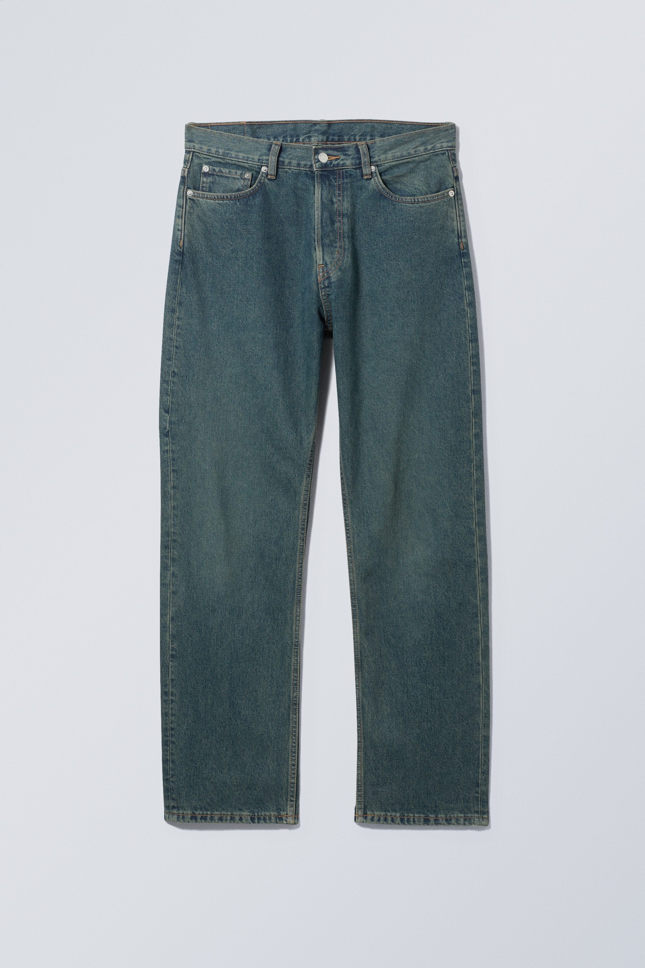 Grünstich - Space Mid Waist Relaxed Straight Jeans - 0