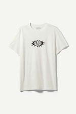 White w spikey - Relaxed Graphic Printed Tee - 0