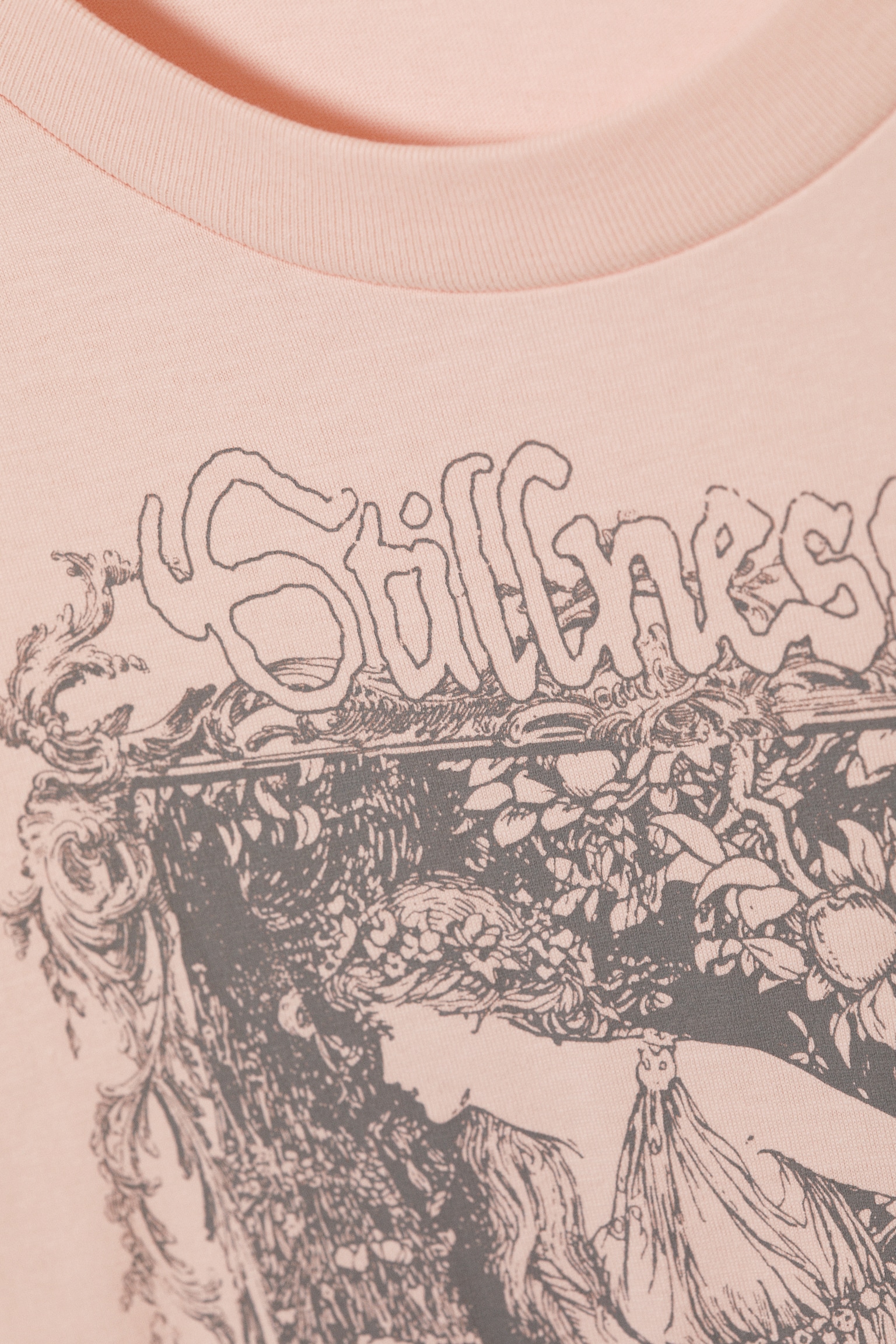 Tryckt långärmad T-shirt i bomull - Printed Light Pink/Vit - Hyper Lunar - 3