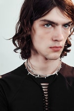 Dusty Light/Grey - Thorn Choker Necklace - 0