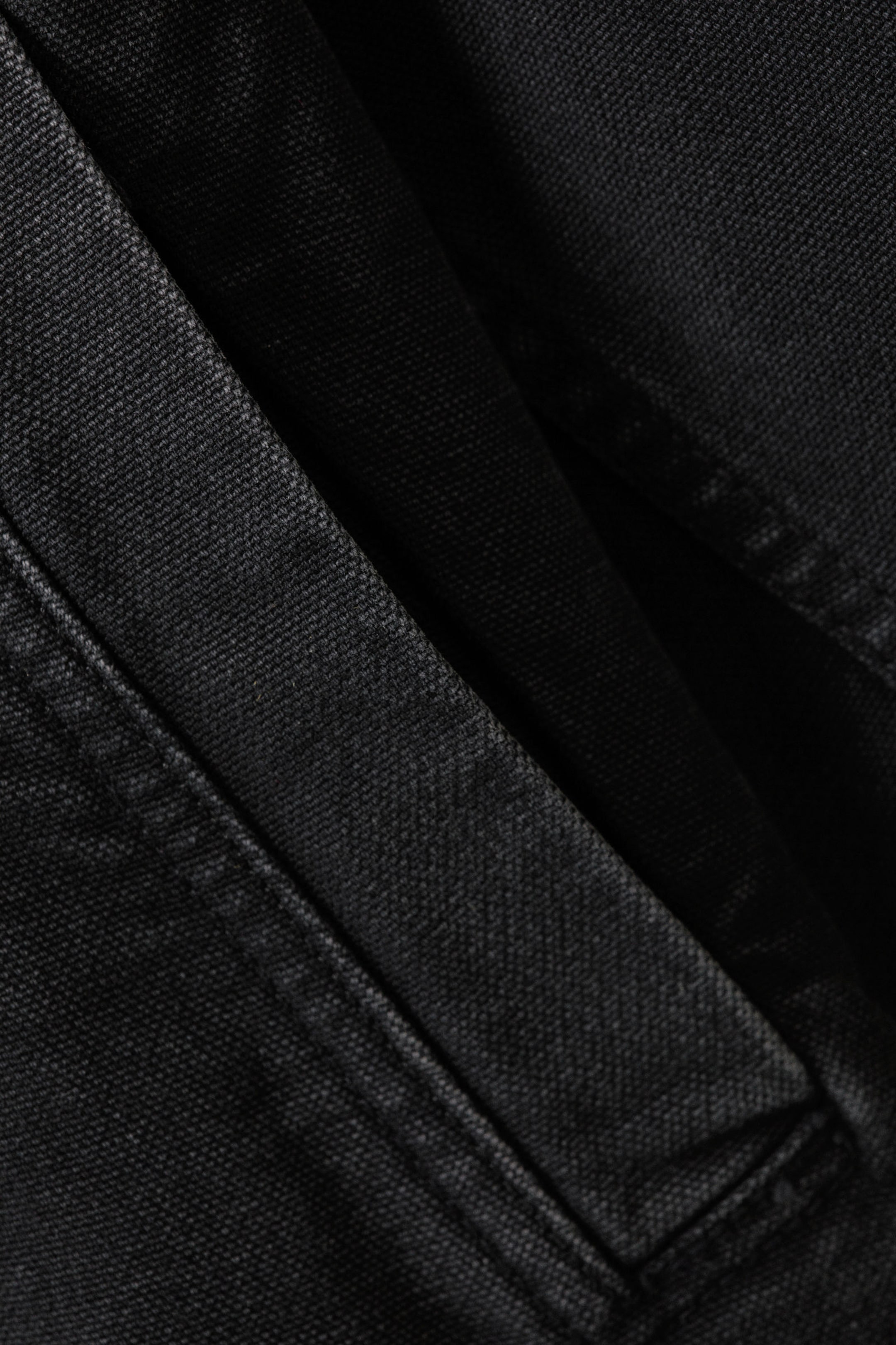Washed Black - Washed Cotton Canvas Zip-Up Jacket - 5