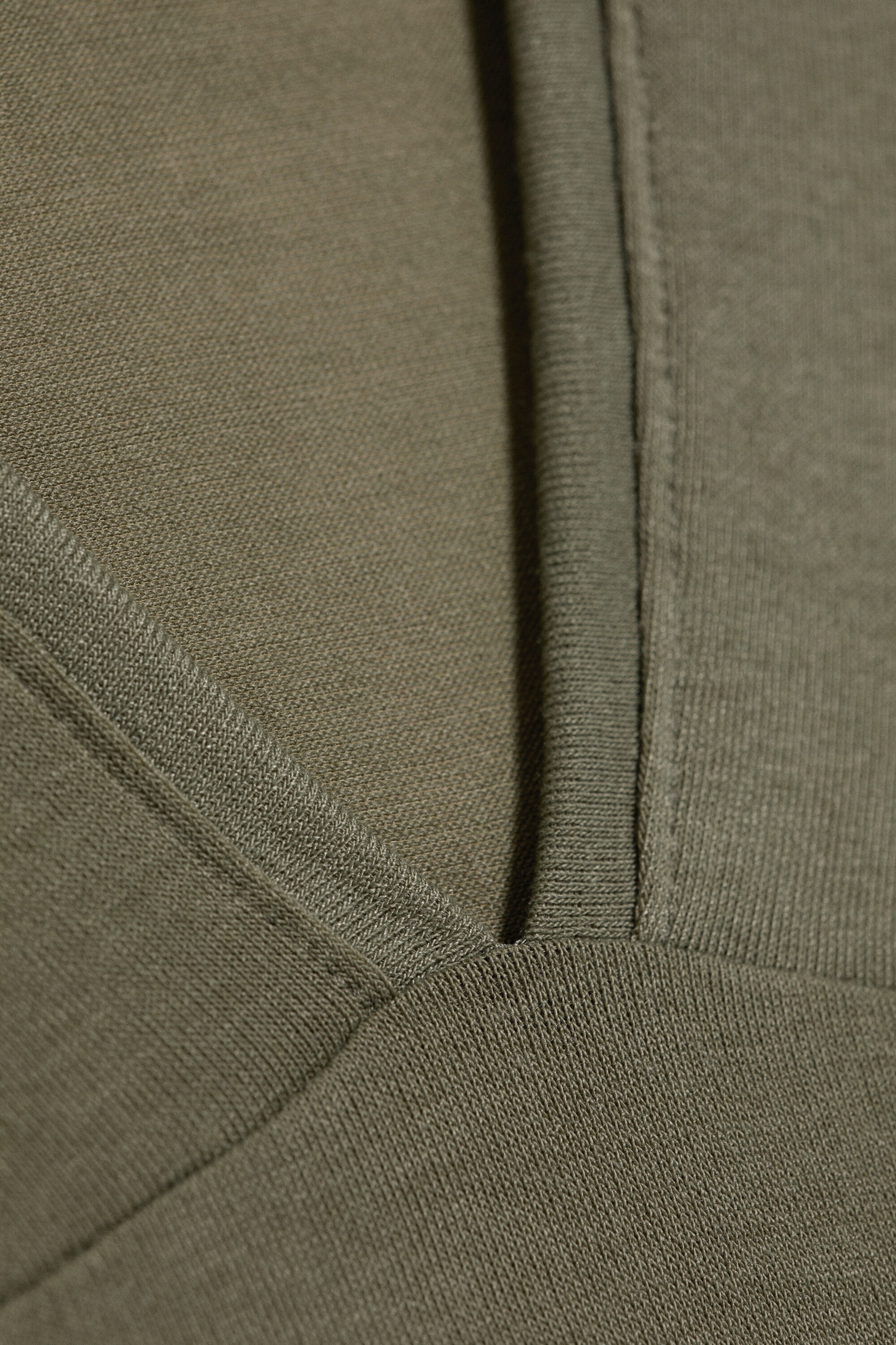 Dusty Khaki Green - Fitted V-Neck Sleeveless Top - 2