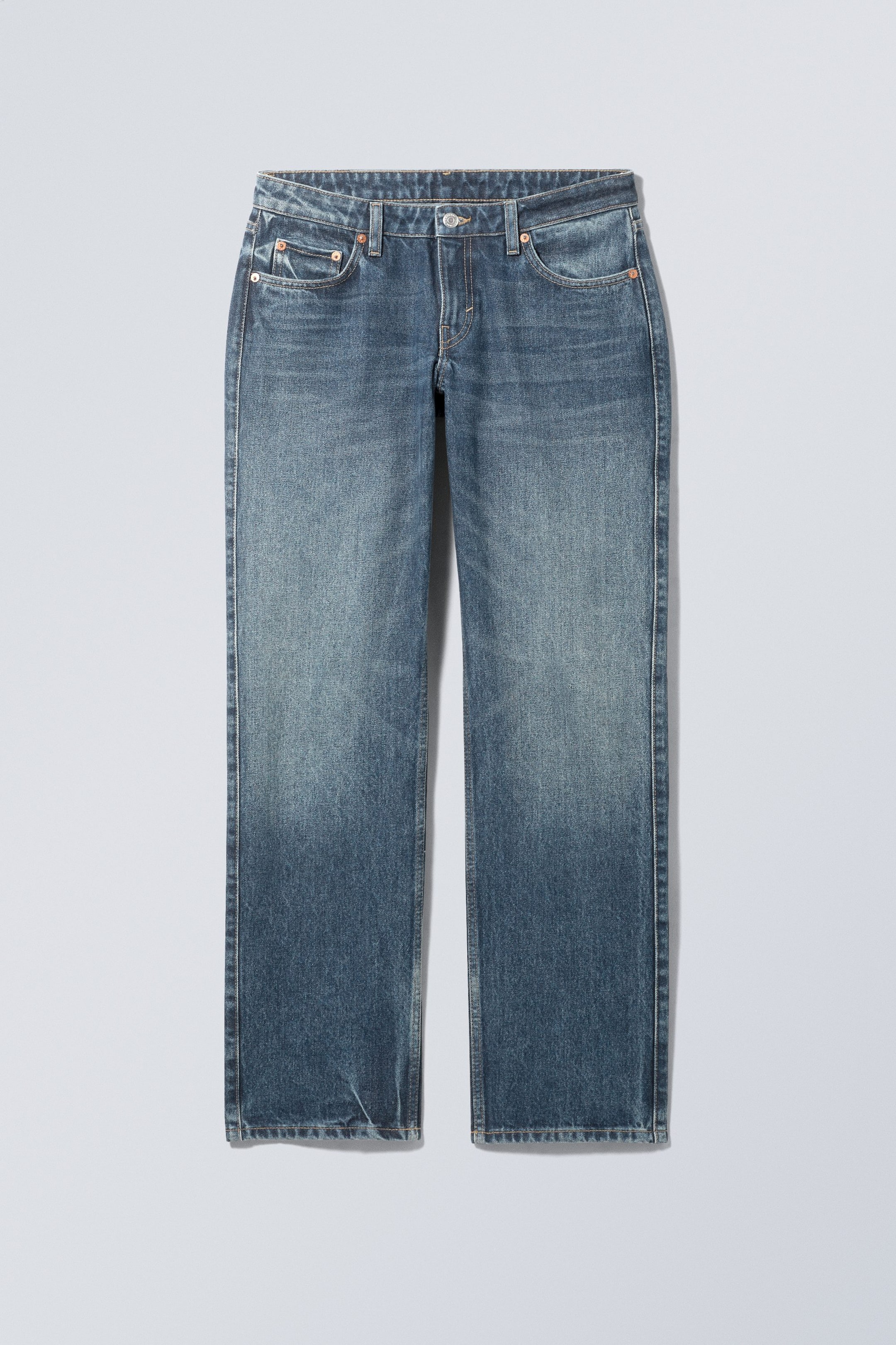 Vintage-Blau - Arrow Low Waist Regular Straight Jeans - 1