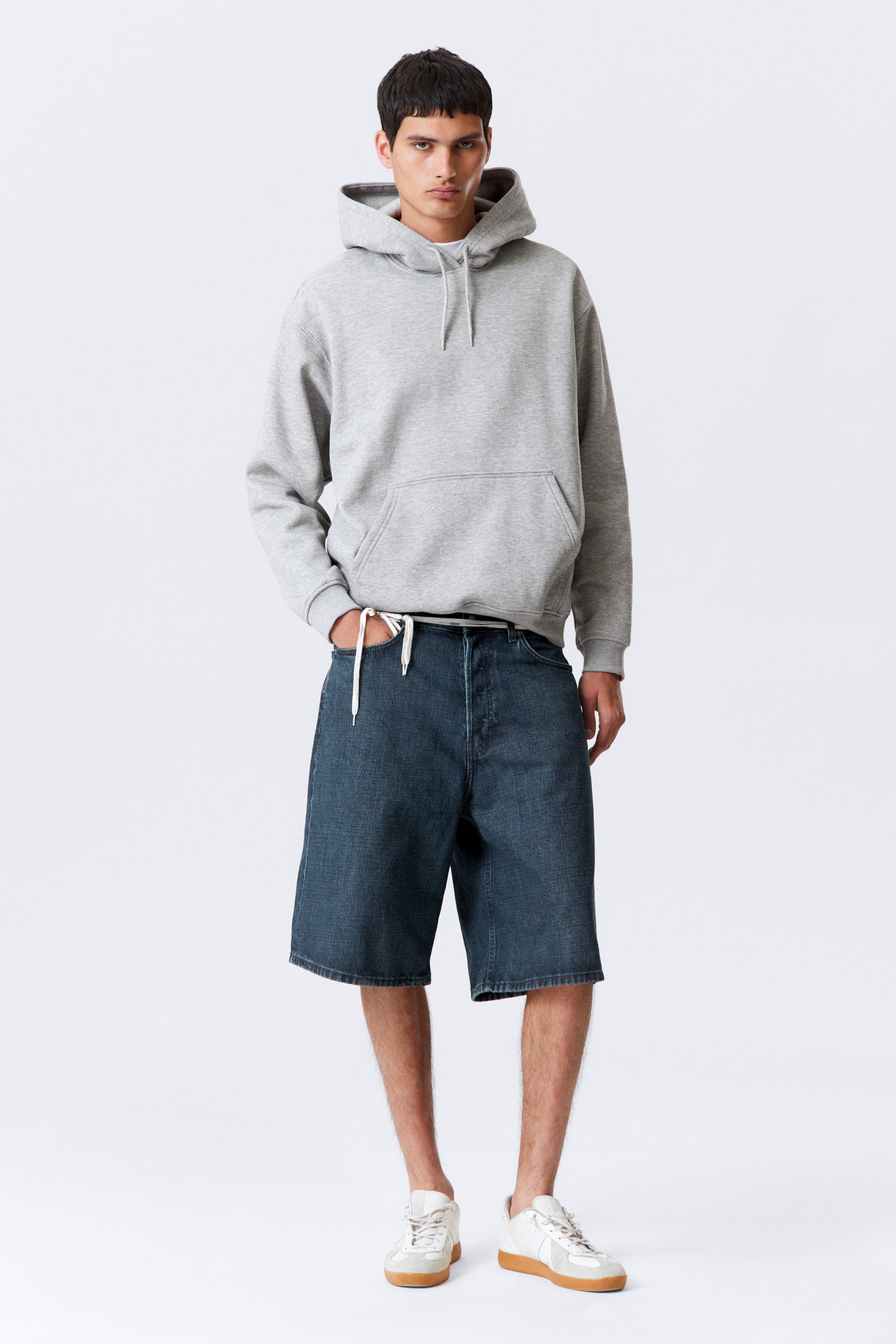Light Grey Melange - Relaxed Heavy Hoodie - 2