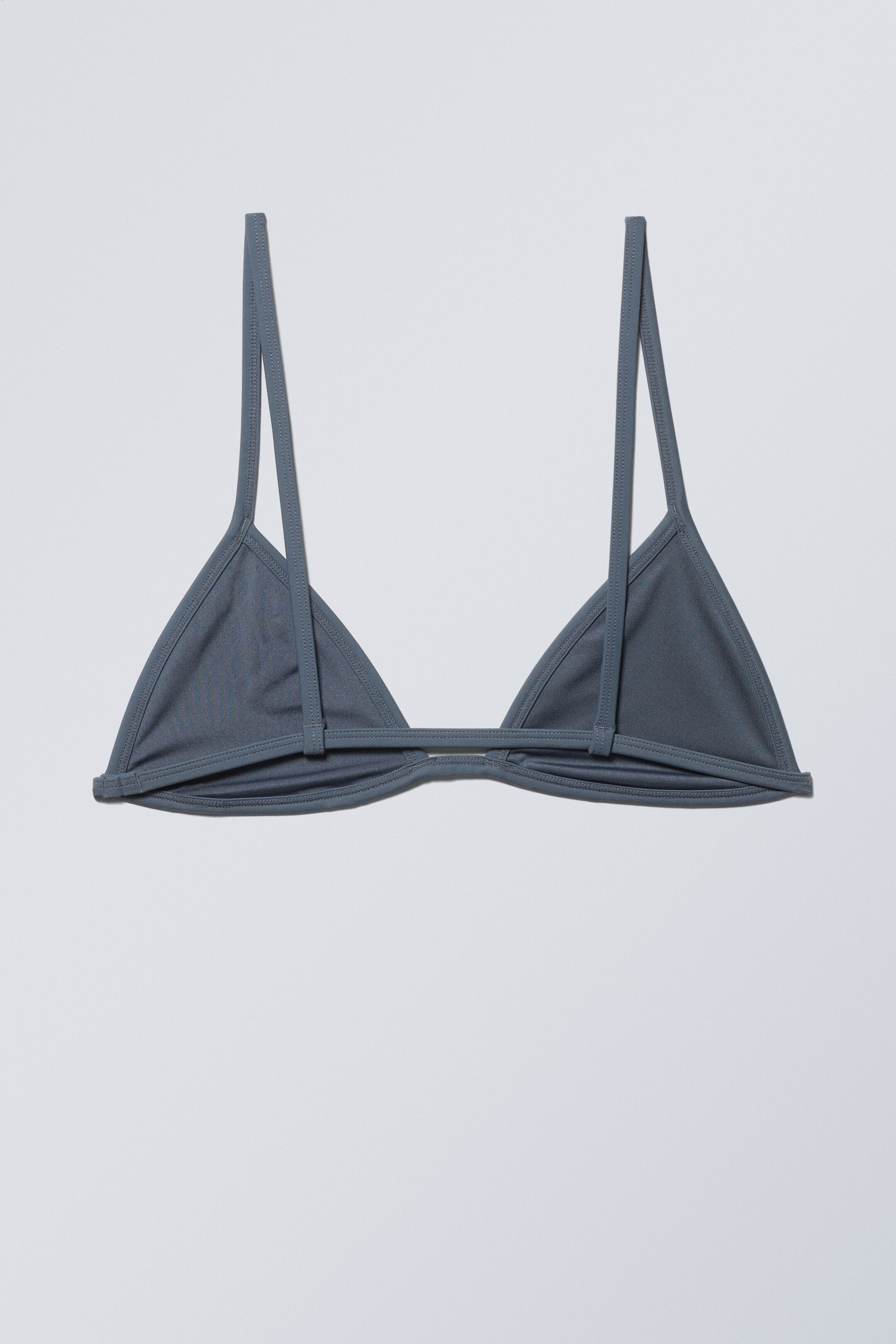 Steel blue - Triangle Bikini Top - 2