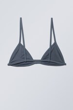 Stahlblau - Triangle Bikini Top - 1